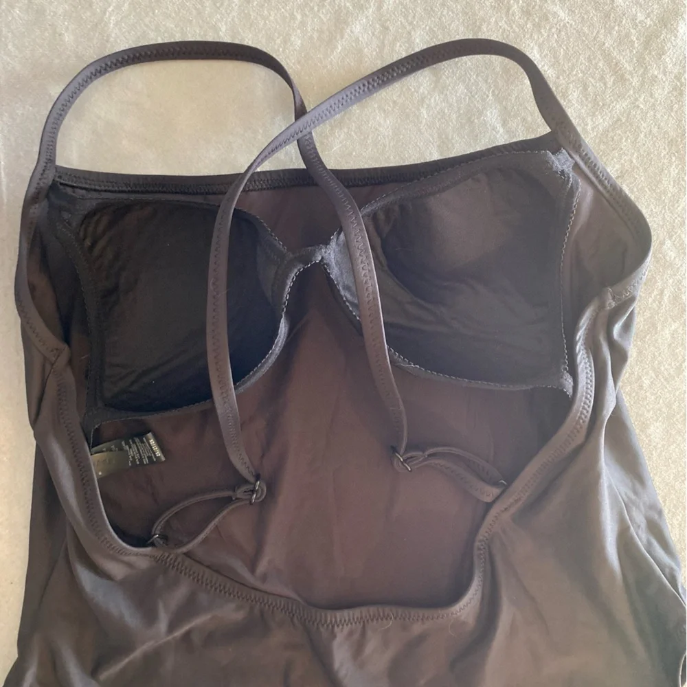 Skims Black One-Piece Swimsuit cross back size 2 X